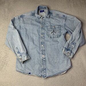 Jack & Jones Originals Men's Truckers Jacket Blue Button Size L Customized